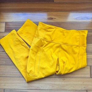 Athleta Vibrant Yellow Capri Leggings